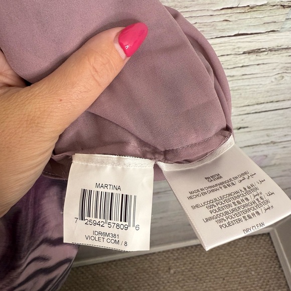 BCBG MAXAZARIA “Martina” purple strapless cocktail Mini Dress size 8 - Picture 7 of 7